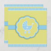 Bedankt Blue Shower wandelwagen Flat Kaart (Voorkant / Achterkant)