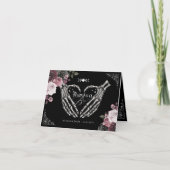 Bedankt Boo Gotisch Skelet Handen Hart Baby shower (Voorkant)