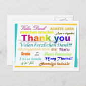 Bedankt Briefkaart - meertalig (Voorkant / Achterkant)