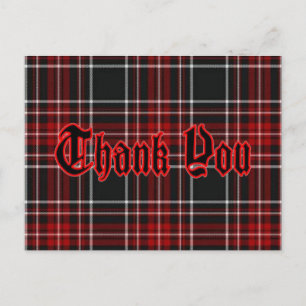 Bedankt Briefkaart - Red Plaid*