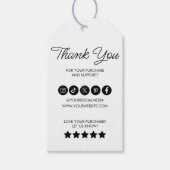 Bedankt Business Logo Label Simple Modern Cadeaulabel (Voorkant)