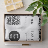 Bedankt Business Packaging Logo QR Code Tissuepapier (Geschenk)