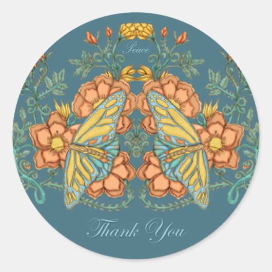 Bedankt Butterfly Sticker (Voorkant)