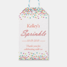 Bedankt cadeau label voor baby sprinkle