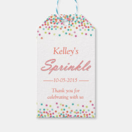 Bedankt cadeau label voor baby sprinkle cadeaulabel