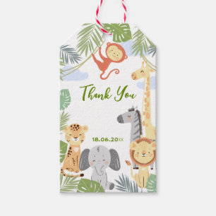 Bedankt cadeau label voor de eerste verjaardag. cadeaulabel