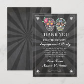 Bedankt Chalkboard Landelijke Schedelkaart (Voorkant / Achterkant)