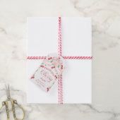 Bedankt Cherry Much Cherry op top baby shower Cadeaulabel (Met Touw)