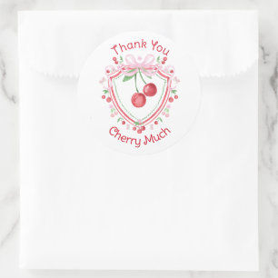Bedankt Cherry Much Coquette Cherry Ronde Sticker