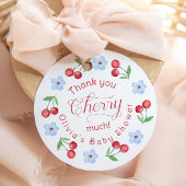 Bedankt Cherry veel blauw Baby shower Bedankjes Labels