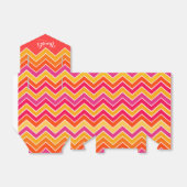 Bedankt chevron rood sinaasappel roze sample gesch bedankdoosjes (Uitgevouwen)
