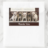 Bedankt Chihuahua Puppy Dogs Greeting Sticker (Tas)