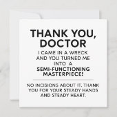 Bedankt chirurg kaart (Voorkant)