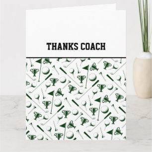 BEDANKT COACH Golf Balls Team Green Black Kaart