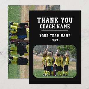 Bedankt Coach Kaart met Team Naam Foto
