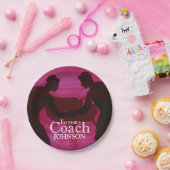 Bedankt Coach Silhouette Red Papieren Bordje (Feest)