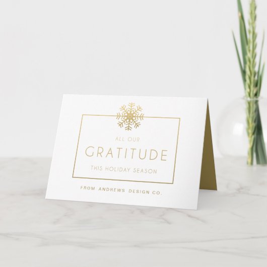 Bedankt Corporate Holiday Greeting Kaart (Voorkant)