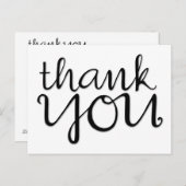 Bedankt Cursive black 2 Briefkaart (Voorkant / Achterkant)