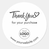 Bedankt Custom Logo / Website Stickers Blad (Voorkant)