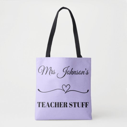 Bedankt Custom Name Teacher Appreciation Draagtas (Voorkant)
