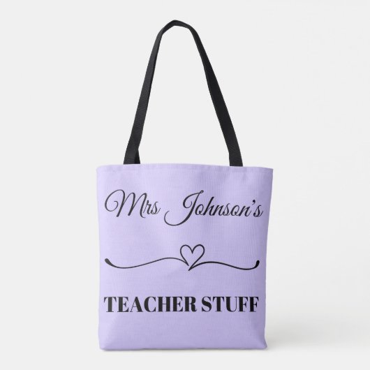 Bedankt Custom Name Teacher Appreciation Draagtas (Achterkant)