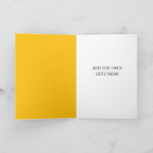 Bedankt Daisies op Yellow Custom Kaart (Binnen)