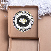 Bedankt Daisy Floral Ronde Sticker