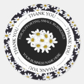 Bedankt Daisy Floral Ronde Sticker (Voorkant)