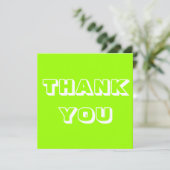 Bedankt, Dank u, chartreuse groen wit (Staand voorkant)