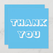 Bedankt, Dank u, lichtblauw wit (Voorkant / Achterkant)