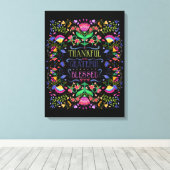 Bedankt, dankbaar, dankbaar, gebukt | Dit artikel Canvas Afdruk (Insitu (Houten vloer))