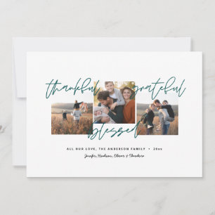 bedankt , dankbaar , gezegend moderne , minimale f aankondiging