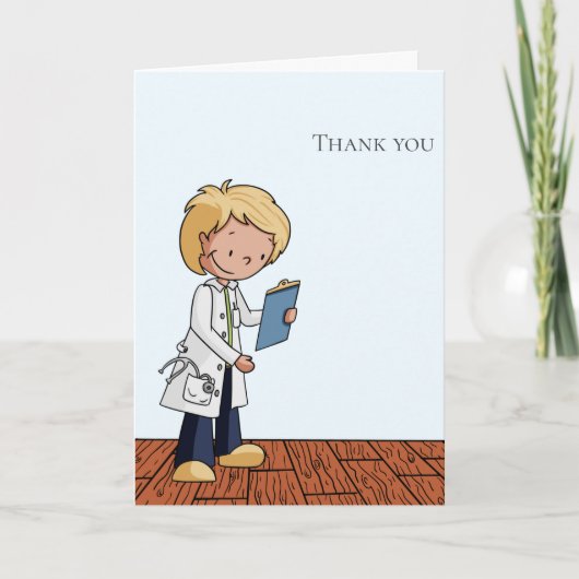 Bedankt dat Blond Doctor werkte geïllustreerd Kaart (Voorkant)