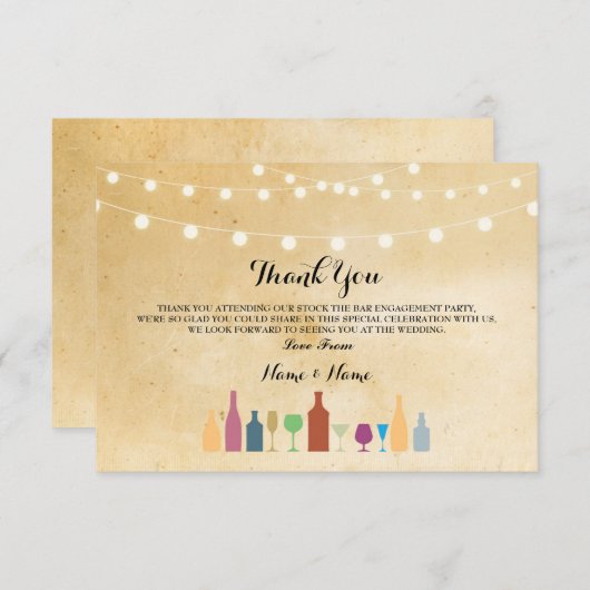 Bedankt dat de kaarten de borden met de  lantaarns (Voorkant / Achterkant)