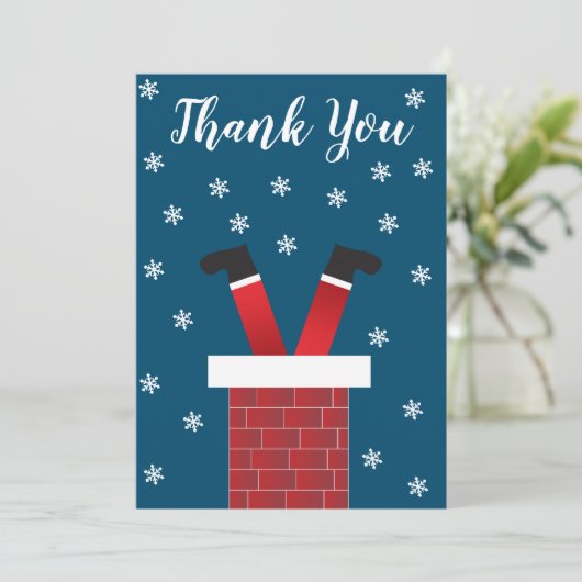 Bedankt dat de kerstman in een schoorsteenrood bla (Staand voorkant)