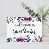 Bedankt dat je afscheid neemt van leraar kaart (Staand voorkant)