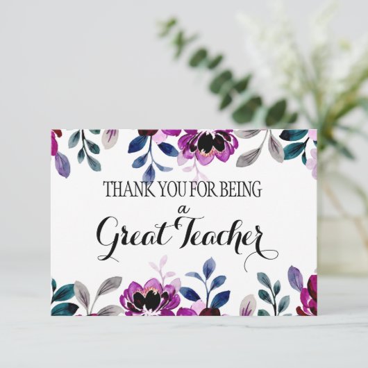 Bedankt dat je afscheid neemt van leraar kaart (Staand voorkant)