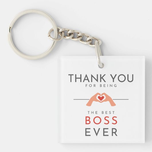 Bedankt dat je de beste baas bent ooit sleutelhanger (Voorkant)