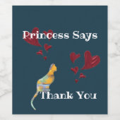 Bedankt dat je de roodhartafwijking van Cat Sitter Wijn Etiket (Enkel label)