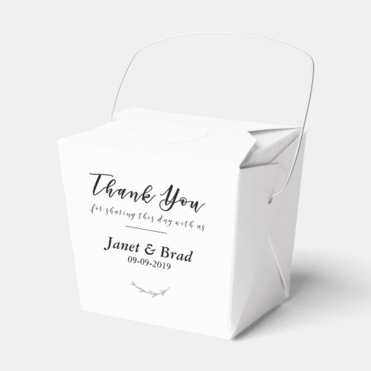 Bedankt dat je deze dag met ons hebt gedeeld bedankdoosjes (Voorkant Zijde)