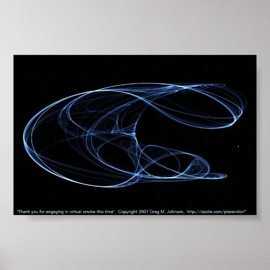 Bedankt dat je deze keer virtuele rook hebt ingevo poster (Voorkant)