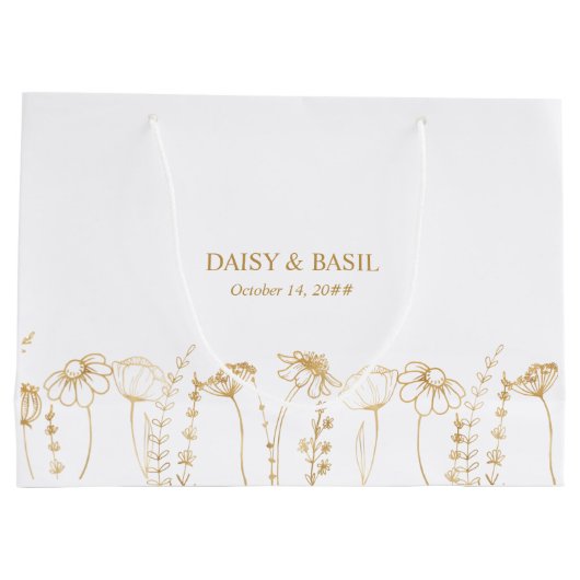 Bedankt dat je een fantastische Wildflower Sketch Groot Cadeauzakje (Achterkant)