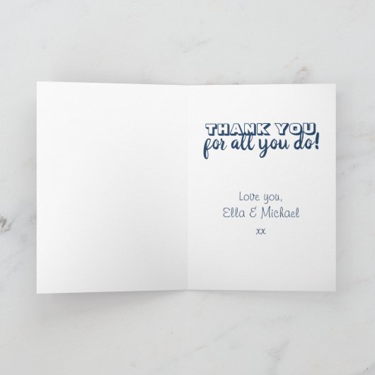 Bedankt dat je een Geweldige bonusvader bent Kaart (Binnen)