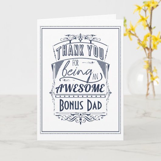 Bedankt dat je een Geweldige bonusvader bent Kaart (Gele Bloem)
