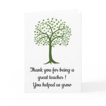 Bedankt dat je een geweldige leraar bent