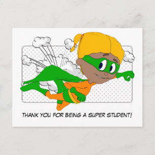 Bedankt dat je een super studentmeisje briefkaart 