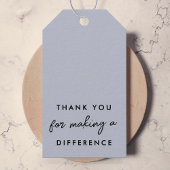 Bedankt dat je een verschil hebt gemaakt cadeaulabel