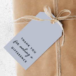 Bedankt dat je een verschil hebt gemaakt cadeaulabel