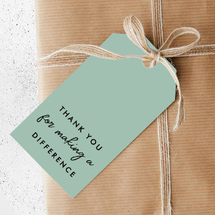 Bedankt dat je een verschil hebt gemaakt cadeaulabel