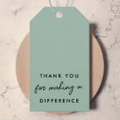 Bedankt dat je een verschil hebt gemaakt cadeaulabel